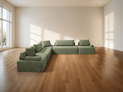 Cushie 7 Seater L-Shaped Modular Sectional Sleeper Sofa